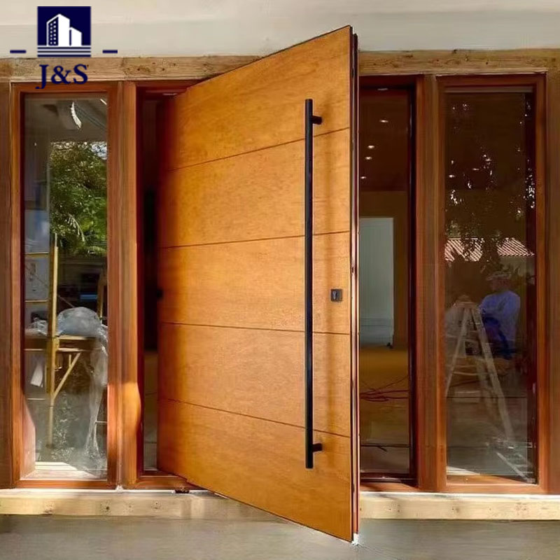 Portes extérieures en aluminium de villa moderne